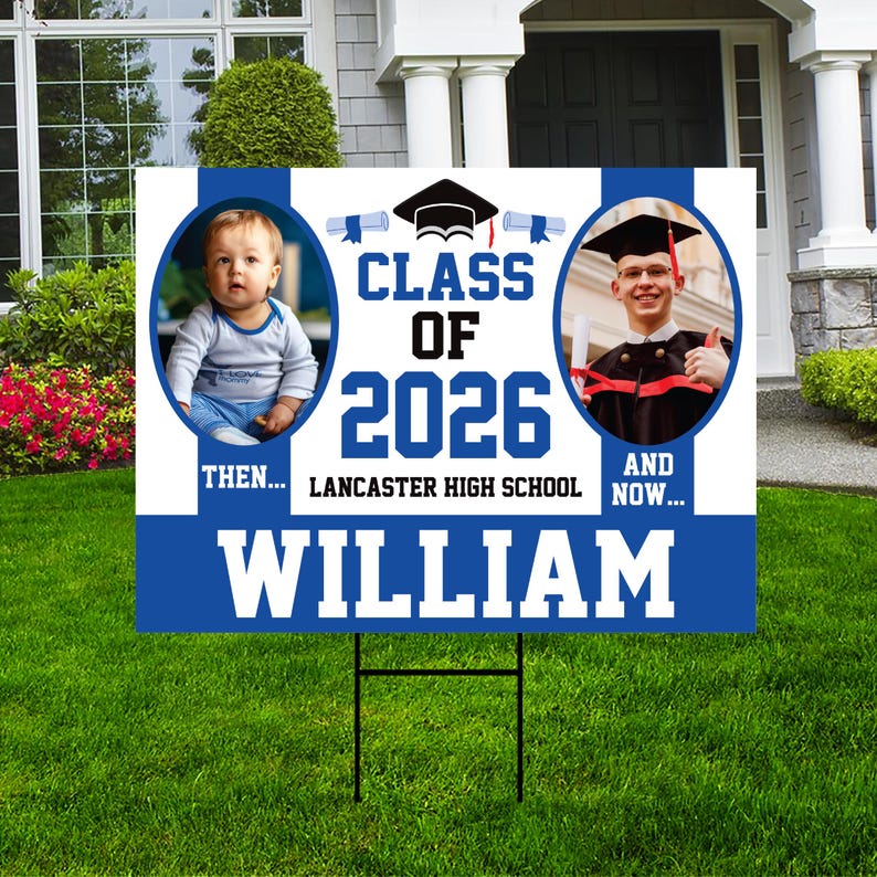 Personalized Graduation Yard Sign 2026 with Photo - Grad Sign, Class of ...