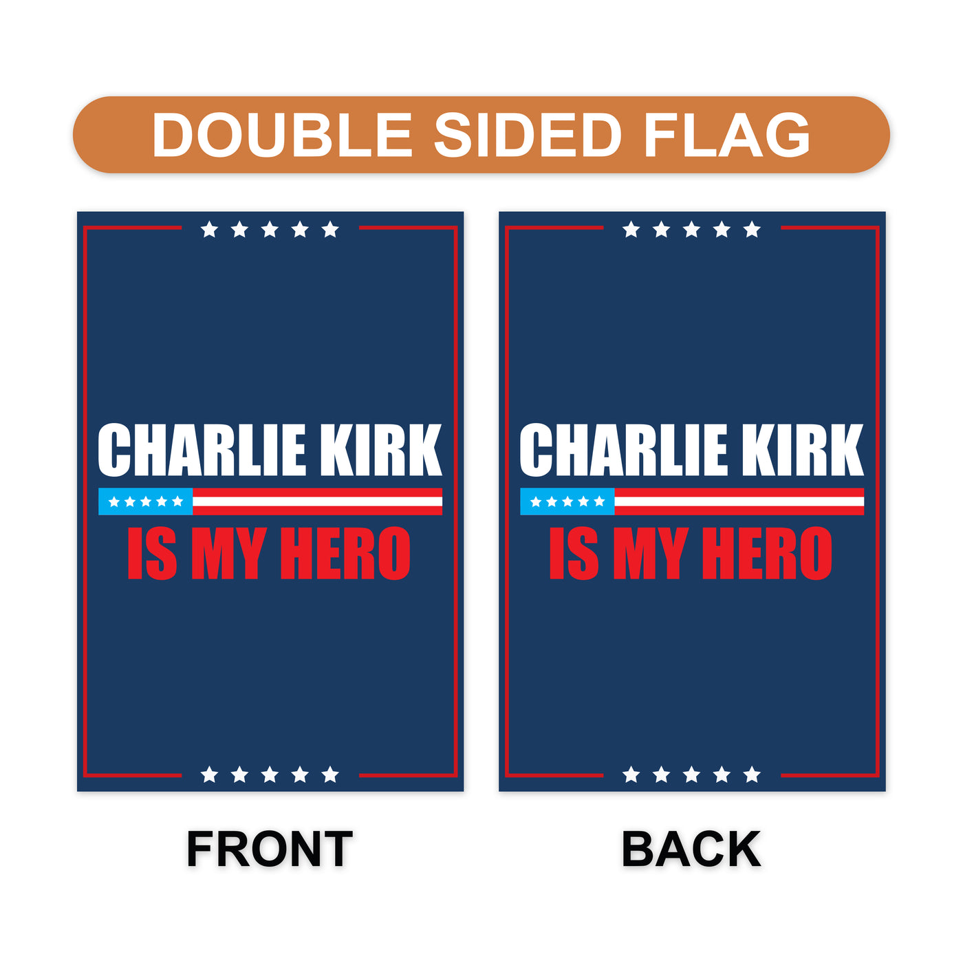 Justice for Charlie Garden Flag, A True Patriot Charlie Kirk Yard Flag, Charlie Kirk Is My Hero Outdoor Flag, Charlie Kirk Freedom Flag