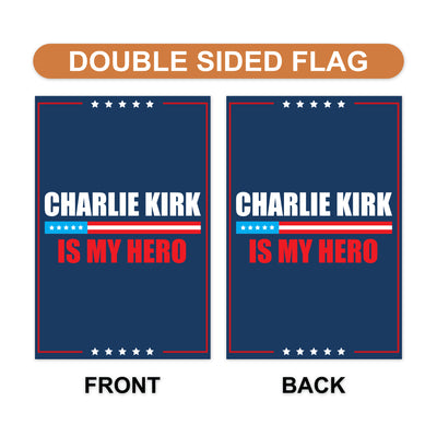 Justice for Charlie Garden Flag, A True Patriot Charlie Kirk Yard Flag, Charlie Kirk Is My Hero Outdoor Flag, Charlie Kirk Freedom Flag