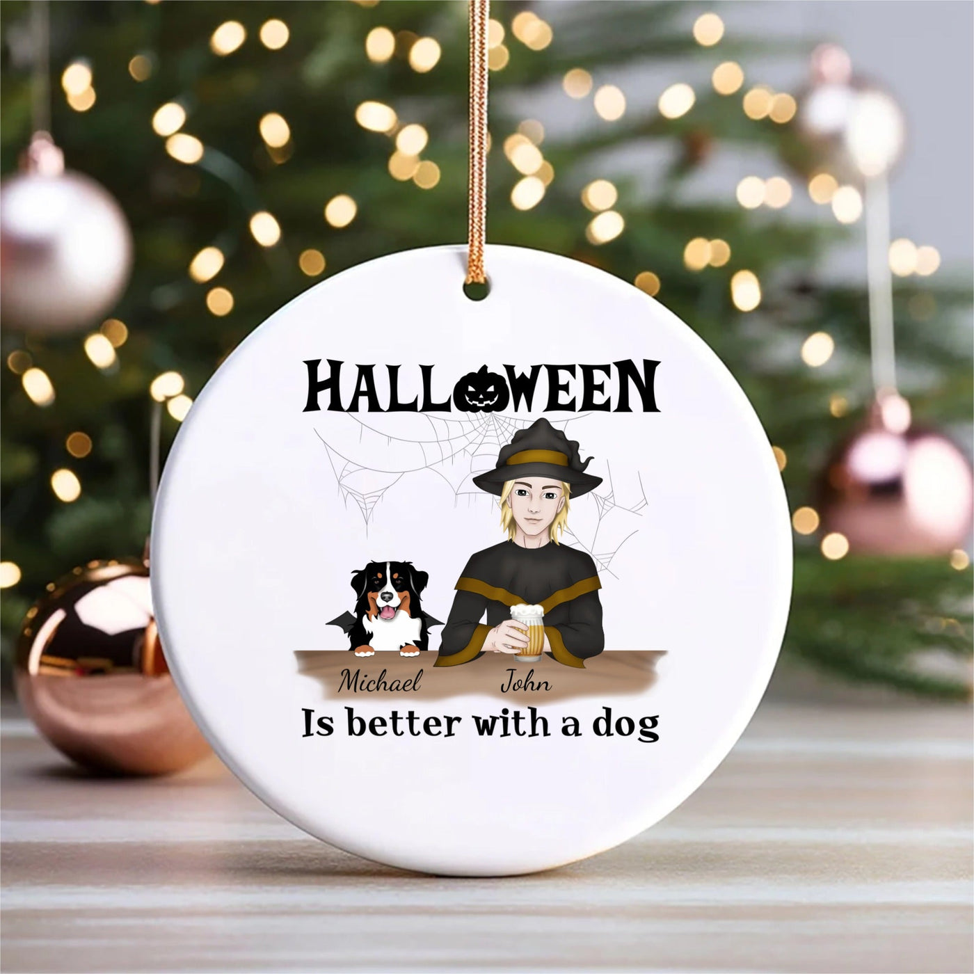 Personalized Happy Halloween Ornament