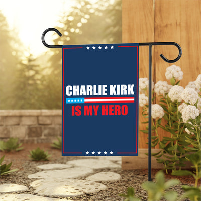 Justice for Charlie Garden Flag, A True Patriot Charlie Kirk Yard Flag, Charlie Kirk Is My Hero Outdoor Flag, Charlie Kirk Freedom Flag