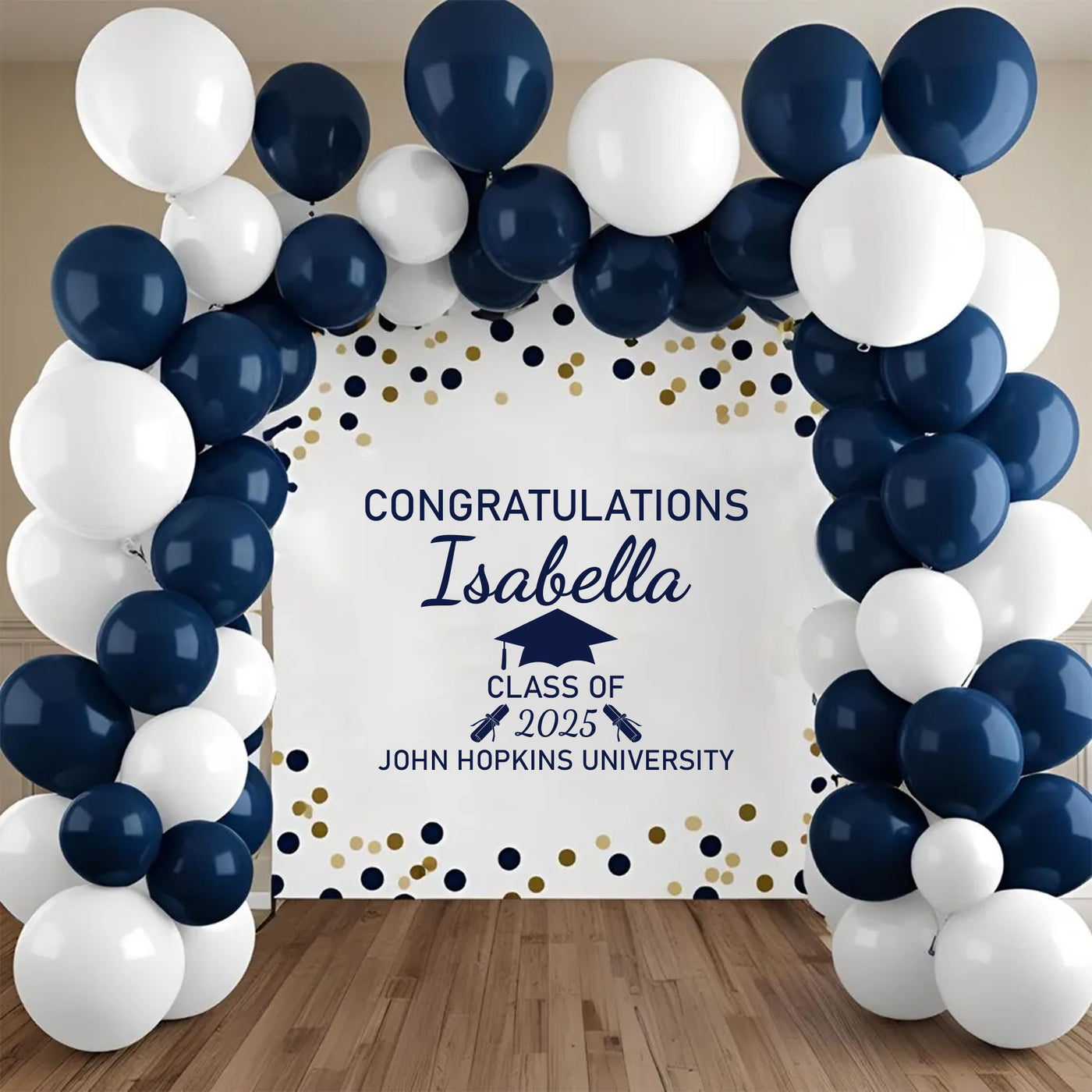 Personalized Graduation Wall Decal, Custom Name Grad Vinyl Sticker