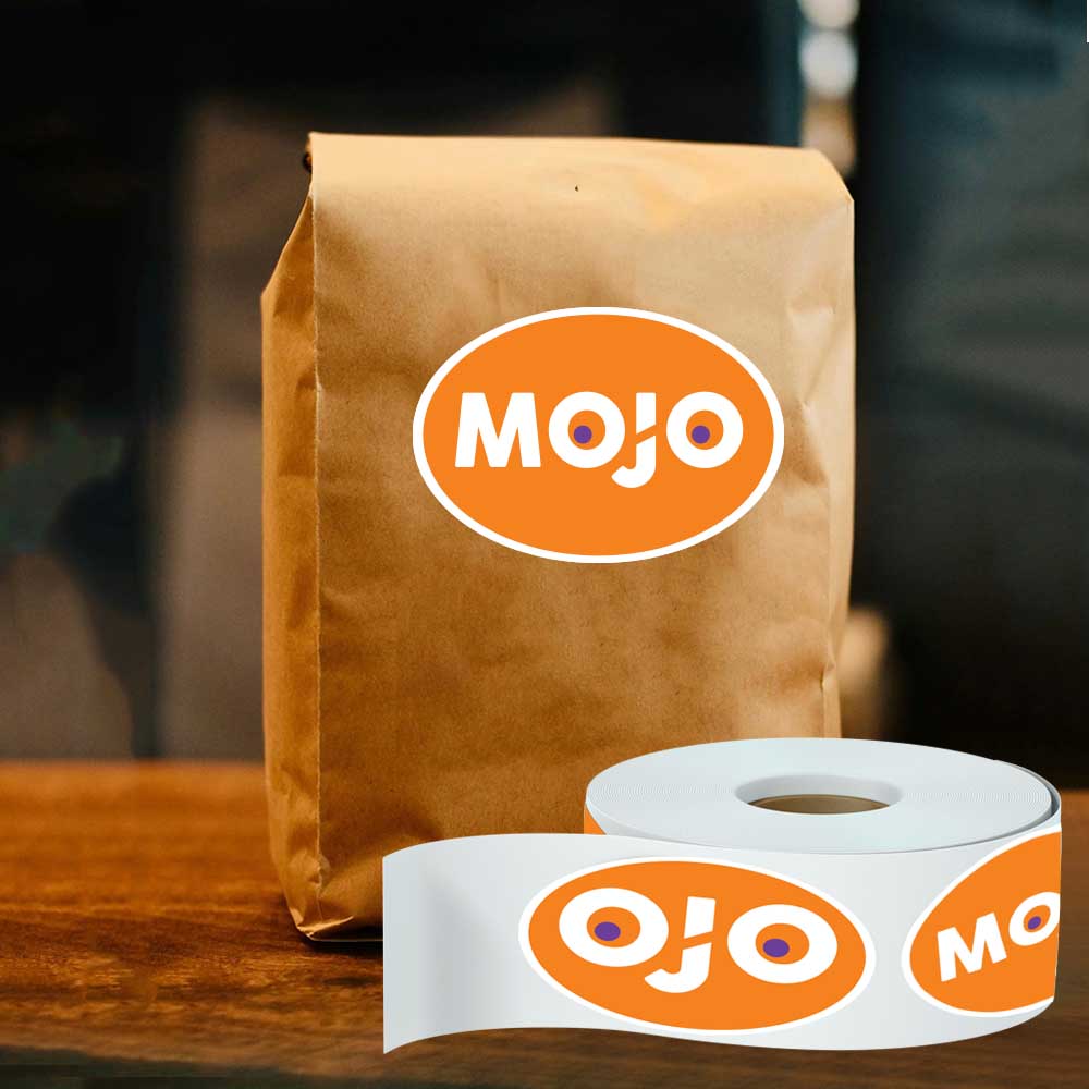 Custom Oval Roll Labels – Mojo-Sticker-Inc
