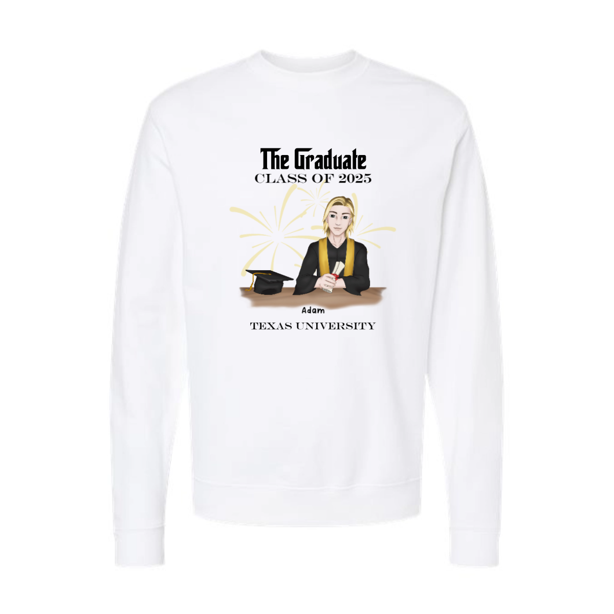 Personalized Class of 2025 Graduation Sweatshirt