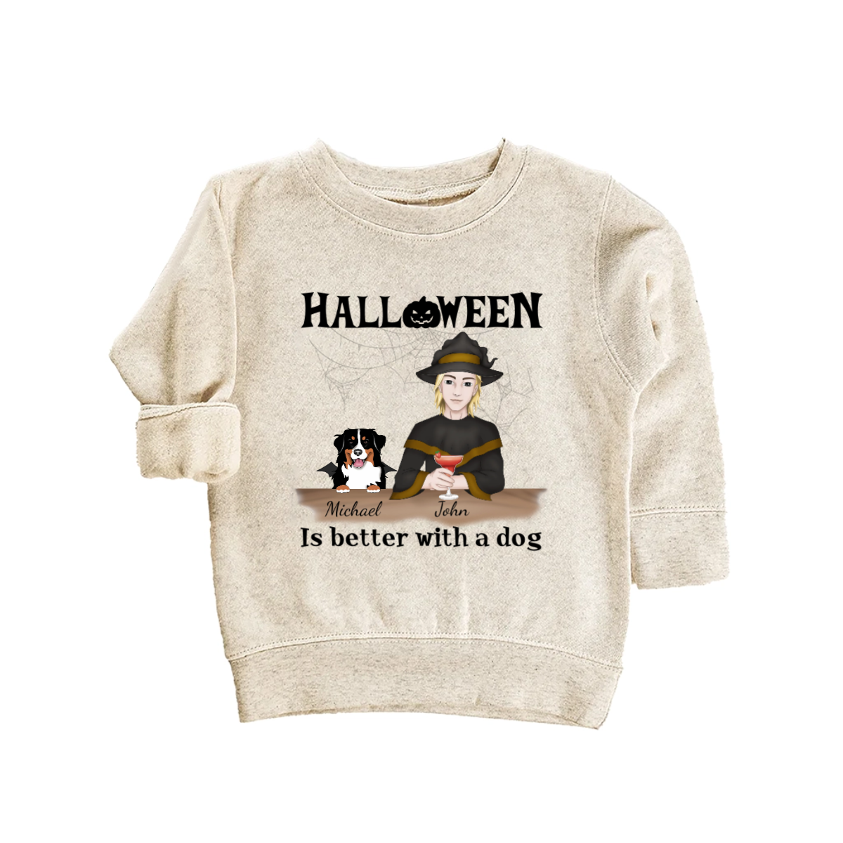 Personalized Happy Halloween Toddler Sweatshirt