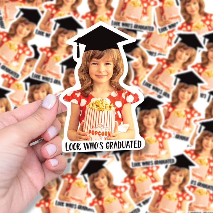 Custom Face Graduation Vinyl Sticker, High School Senior Grad Decal ...