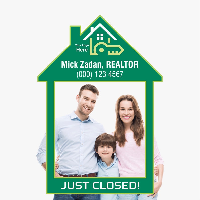 Personalized Realtor Selfie Frame 28" x 40", Real Estate Selfie Frame, Customized House Selfie Frame, Marketing Photo Booth Prop, Cutout