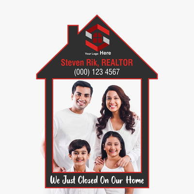 Personalized Realtor Selfie Frame 28" x 40", Real Estate Selfie Frame, Customized House Selfie Frame, Marketing Photo Booth Prop, Cutout