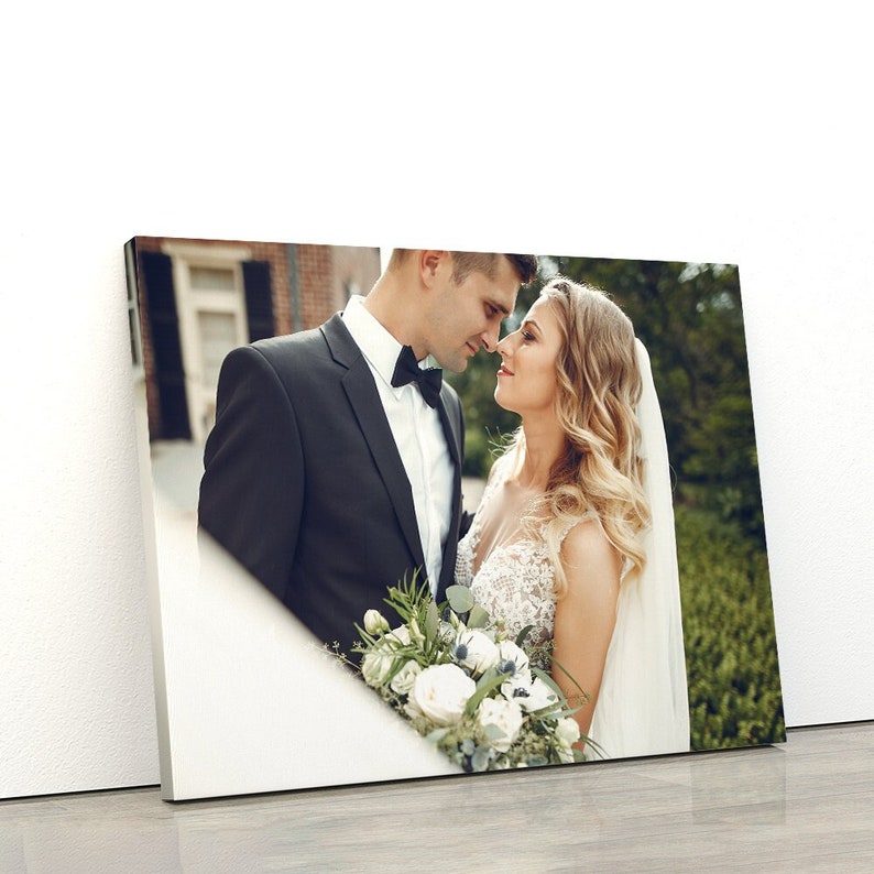 Custom Canvas Print with Your Photos Personalized Wedding Photos