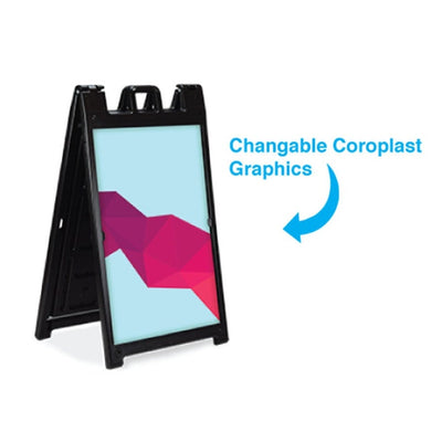 Custom Deluxe Signicade A-Frame Sidewalk Sign - Personalized Portable Folding A-Frame Sidewalk Sign