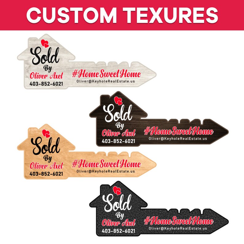 Personalized Real Estate Marketing Key Cutout Sign, Customized Realtor Social Media Photo Props, Realtor Key Sign, Customized Just Sold Key