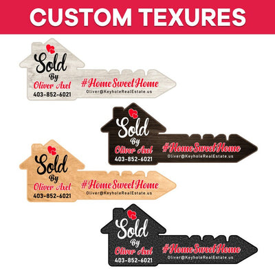 Personalized Real Estate Marketing Key Cutout Sign, Customized Realtor Social Media Photo Props, Realtor Key Sign, Customized Just Sold Key