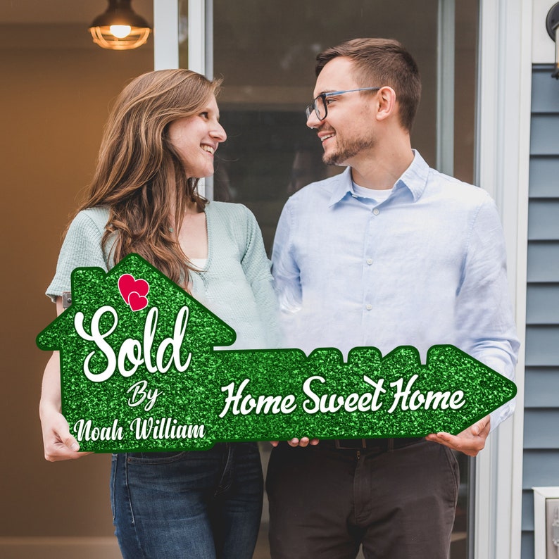 Personalized Real Estate Marketing Key Cutout Sign, Customized Realtor Social Media Photo Props, Realtor Key Sign, Customized Just Sold Key