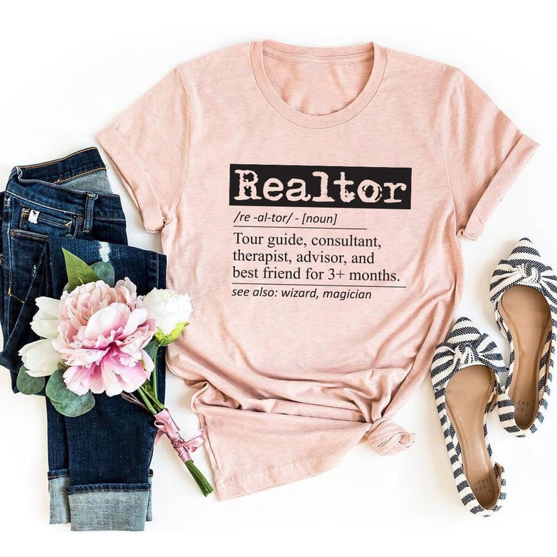 Realtor Definition T-Shirt For Men, Real Estate Women V Neck Shirt, Gift for Real Estate Agent Shirt, Unisex Gift for Realtor T-Shirt