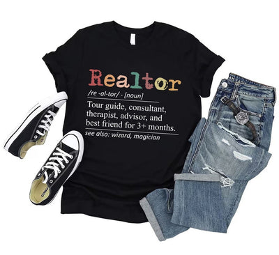 Realtor Definition T-Shirt For Men, Real Estate Women V Neck Shirt, Gift for Real Estate Agent Shirt, Unisex Gift for Realtor T-Shirt