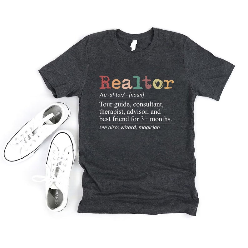 Realtor Definition T-Shirt For Men, Real Estate Women V Neck Shirt, Gift for Real Estate Agent Shirt, Unisex Gift for Realtor T-Shirt