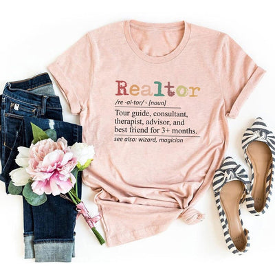 Realtor Definition T-Shirt For Men, Real Estate Women V Neck Shirt, Gift for Real Estate Agent Shirt, Unisex Gift for Realtor T-Shirt