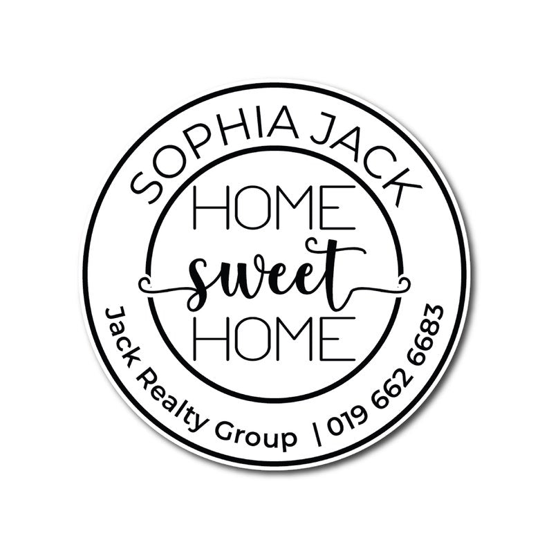 Personalized Realtor Open House Stickers, Custom Real Estate Stickers, Real Estate Marketing Labels, Round Realtor Favors, Gift Sticker