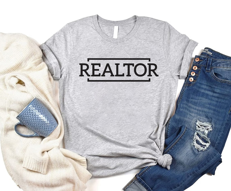 Realtor T-Shirt For Men, Real Estate Agent Women V Neck Shirt, Real Estate Shirt, Unisex Realtor Gift T-Shirt