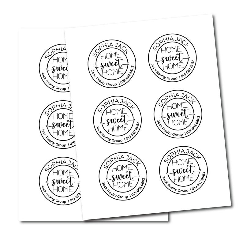 Personalized Realtor Open House Stickers, Custom Real Estate Stickers, Real Estate Marketing Labels, Round Realtor Favors, Gift Sticker