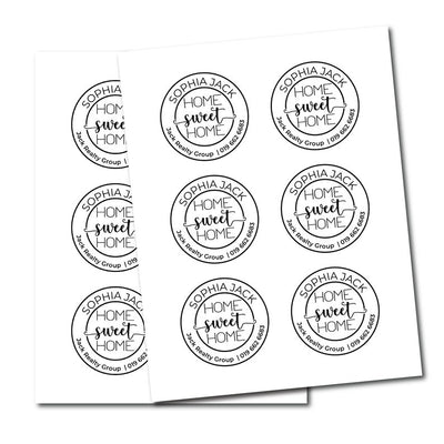 Personalized Realtor Open House Stickers, Custom Real Estate Stickers, Real Estate Marketing Labels, Round Realtor Favors, Gift Sticker