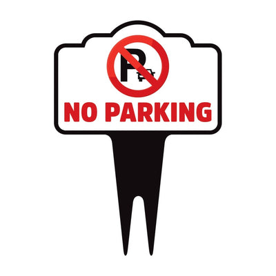 No Parking Yard Sign 10” x 14” - Rust-free Aluminum No Parking Sign for Lawn