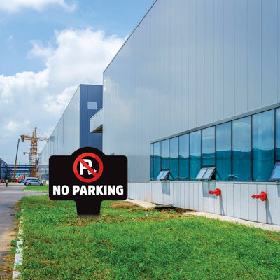 No Parking Yard Sign 10” x 14” - Rust-free Aluminum No Parking Sign for Lawn