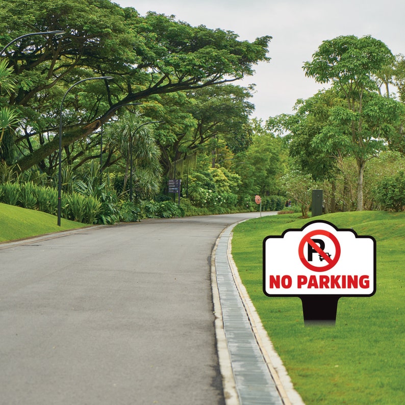 No Parking Yard Sign 10” x 14” - Rust-free Aluminum No Parking Sign for Lawn