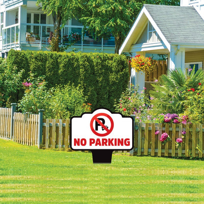 No Parking Yard Sign 10” x 14” - Rust-free Aluminum No Parking Sign for Lawn