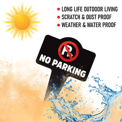No Parking Yard Sign 10” x 14” - Rust-free Aluminum No Parking Sign for Lawn