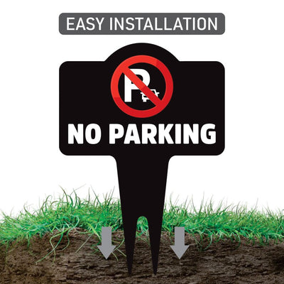 No Parking Yard Sign 10” x 14” - Rust-free Aluminum No Parking Sign for Lawn