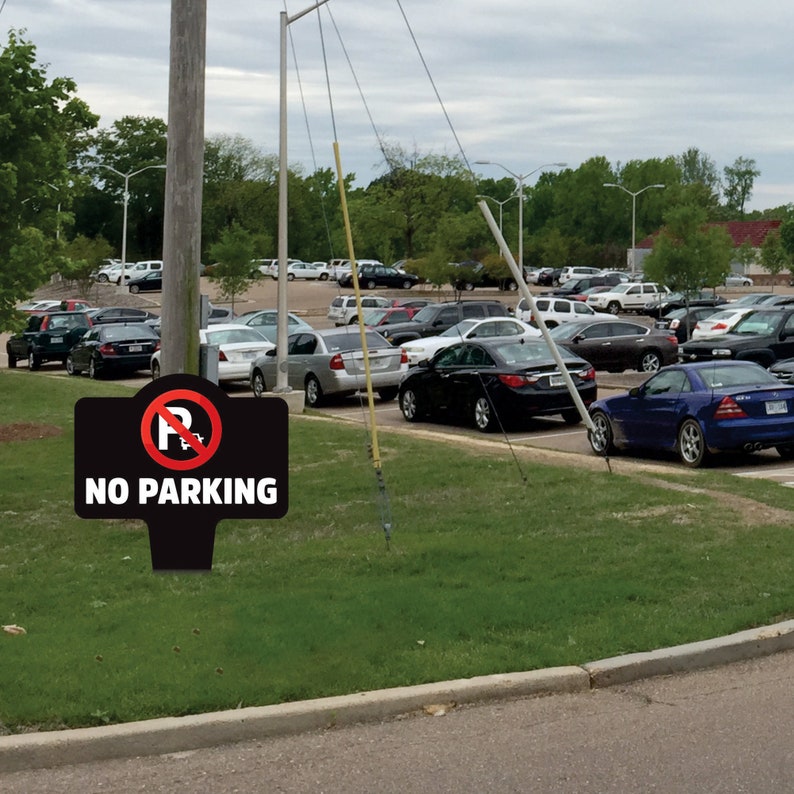 No Parking Yard Sign 10” x 14” - Rust-free Aluminum No Parking Sign for Lawn
