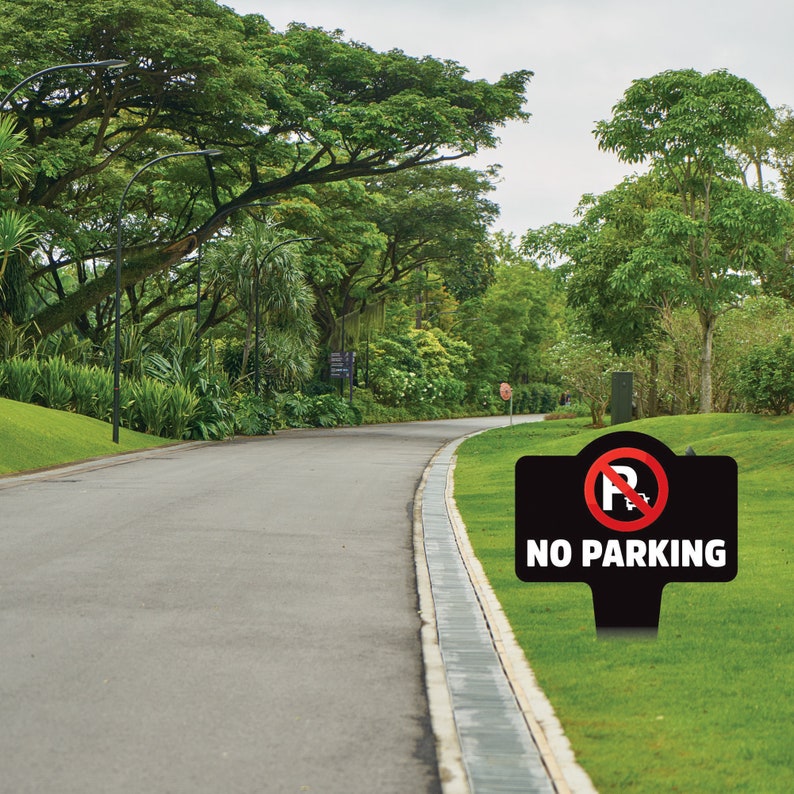 No Parking Yard Sign 10” x 14” - Rust-free Aluminum No Parking Sign for Lawn