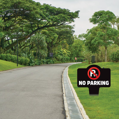 No Parking Yard Sign 10” x 14” - Rust-free Aluminum No Parking Sign for Lawn