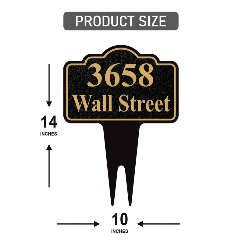 Personalized Address Plaque Yard Sign 10” x 14” - Rust-free Aluminum Address Sign