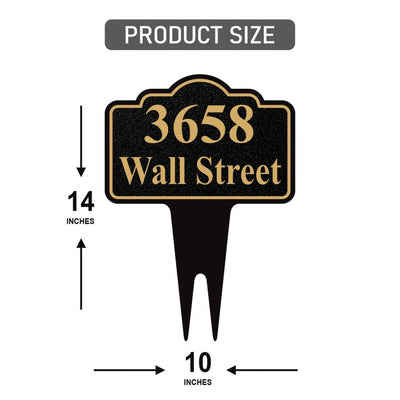 Personalized Address Plaque Yard Sign 10” x 14” - Rust-free Aluminum Address Sign