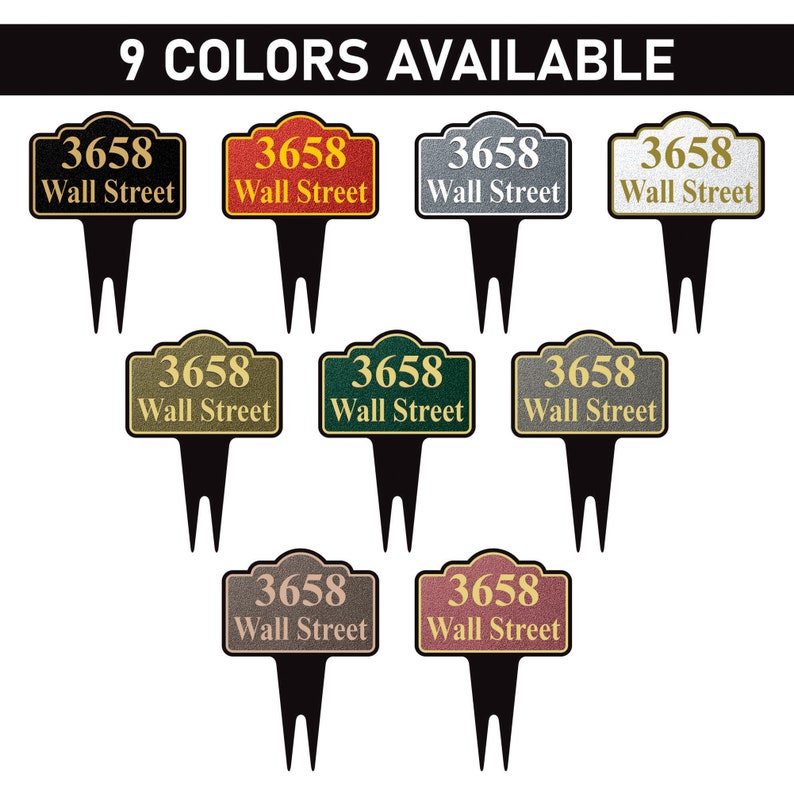 Personalized Address Plaque Yard Sign 10” x 14” - Rust-free Aluminum Address Sign
