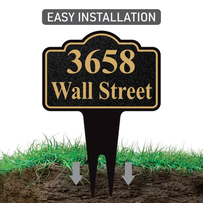 Personalized Address Plaque Yard Sign 10” x 14” - Rust-free Aluminum Address Sign