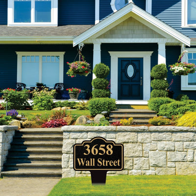 Personalized Address Plaque Yard Sign 10” x 14” - Rust-free Aluminum Address Sign