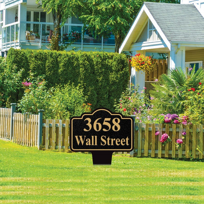 Personalized Address Plaque Yard Sign 10” x 14” - Rust-free Aluminum Address Sign