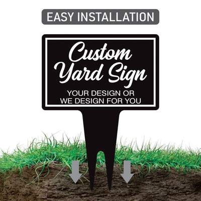 Custom Aluminum Yard Sign 10” x 14”, Rust-free Personalized Metal Signage for Lawn