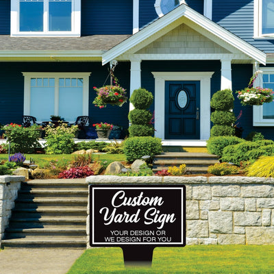 Custom Aluminum Yard Sign 10” x 14”, Rust-free Personalized Metal Signage for Lawn