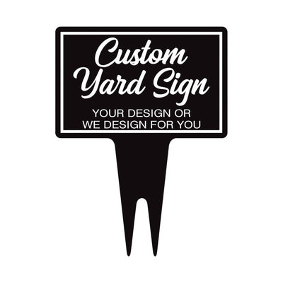 Custom Aluminum Yard Sign 10” x 14”, Rust-free Personalized Metal Signage for Lawn