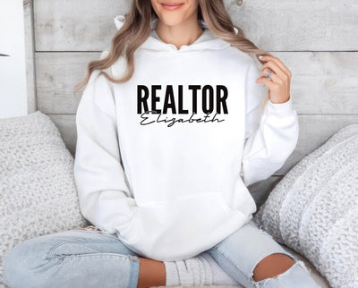 Custom Realtor Hoodie, Personalized Real Estate Hoodie, Real Estate Broker Agent Hoodie, Unisex Realtor Pullover Hoodie, Gift for Realtor