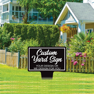 Custom Aluminum Yard Sign 10” x 14”, Rust-free Personalized Metal Signage for Lawn