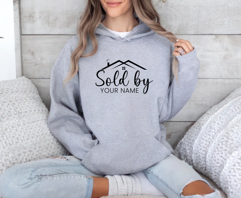 Custom Realtor Hoodie, Personalized Real Estate Hoodie, Real Estate Broker Agent Hoodie, Unisex Realtor Pullover Hoodie, Gift for Realtor
