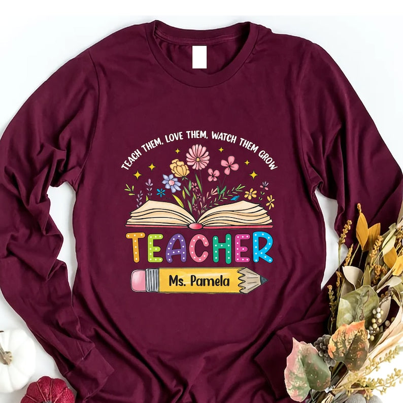 Custom Teacher Long Sleeve Shirt