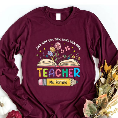 Custom Teacher Long Sleeve Shirt