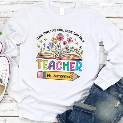 Custom Teacher Long Sleeve Shirt
