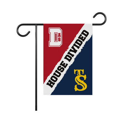 Custom House Divided Garden Flag - 12x18 Inch Double Sided, Hockey, Basketball, Baseball, Football, Any League, College, Team Rivalry Flag